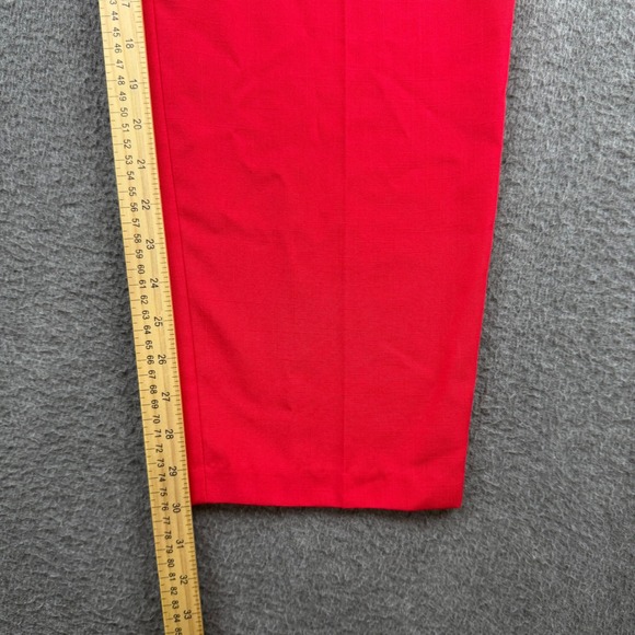 Sag Harbor Vintage Red High Waisted Pleated Straight Leg Dress Pants Womens 14 - Picture 6 of 10